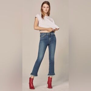 Rag & Bone NWT Hana Croyden Blue Jeans Size 28 Raw Hem